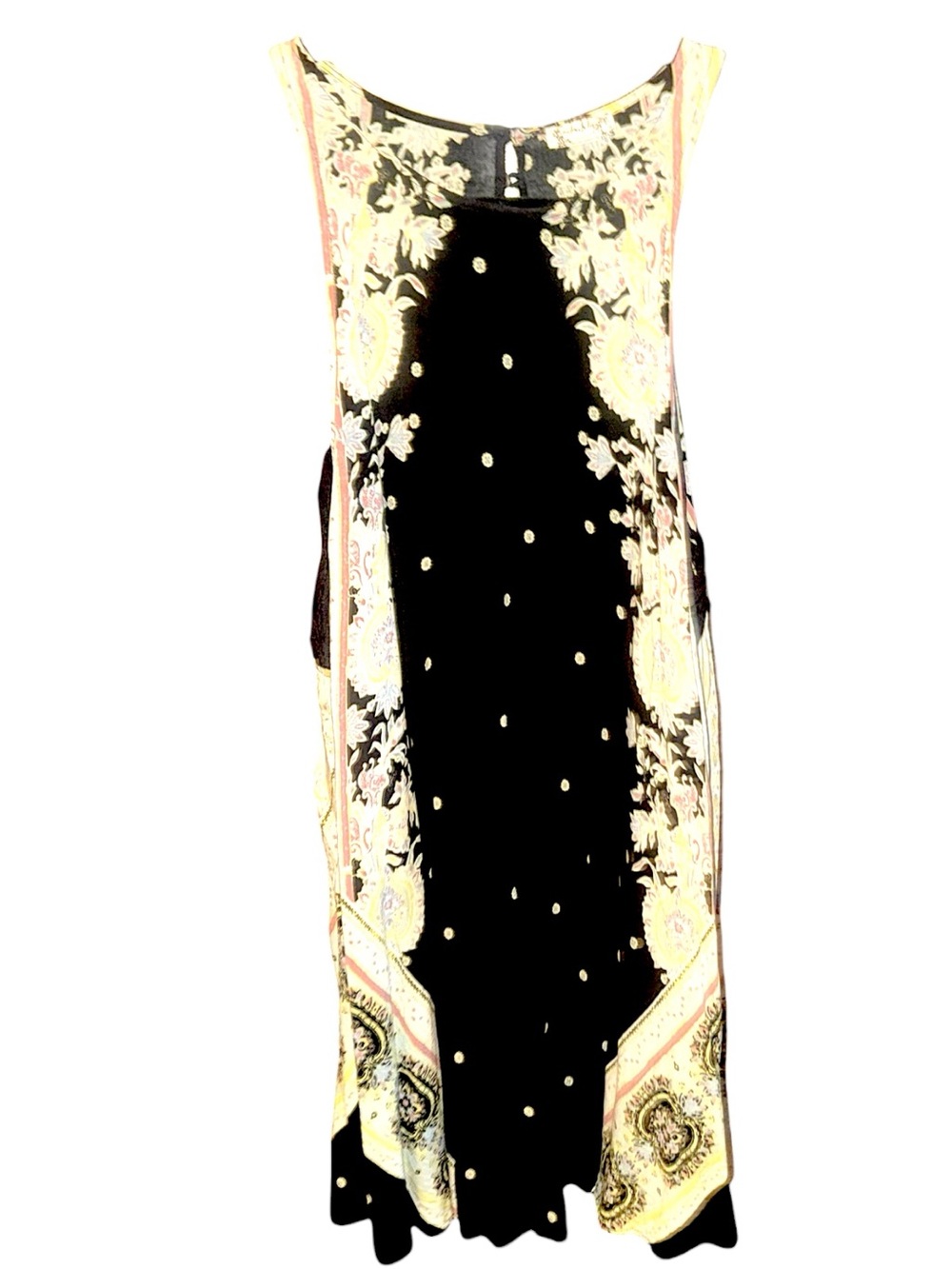 FP Boho Black Floral Border Mini Dress
